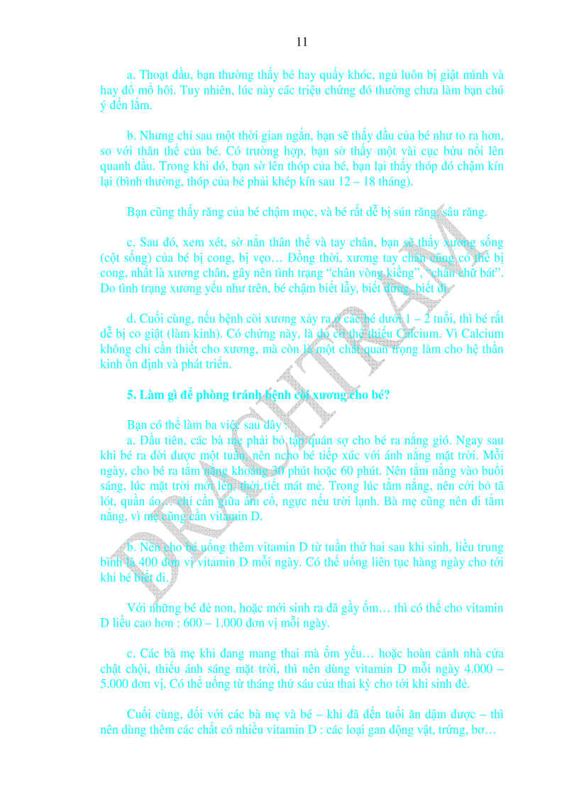 image for page Các bệnh dinh dưỡng của trẻ