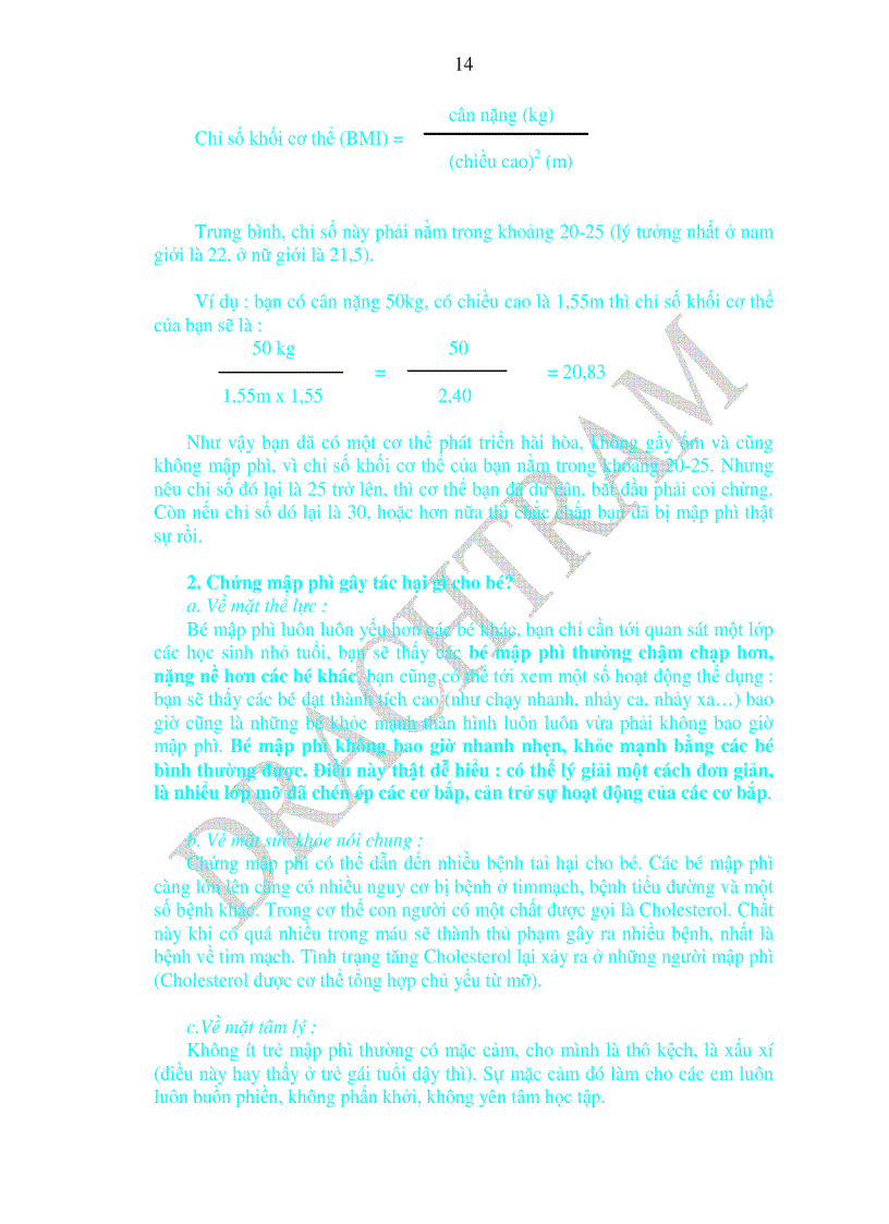 image for page Các bệnh dinh dưỡng của trẻ