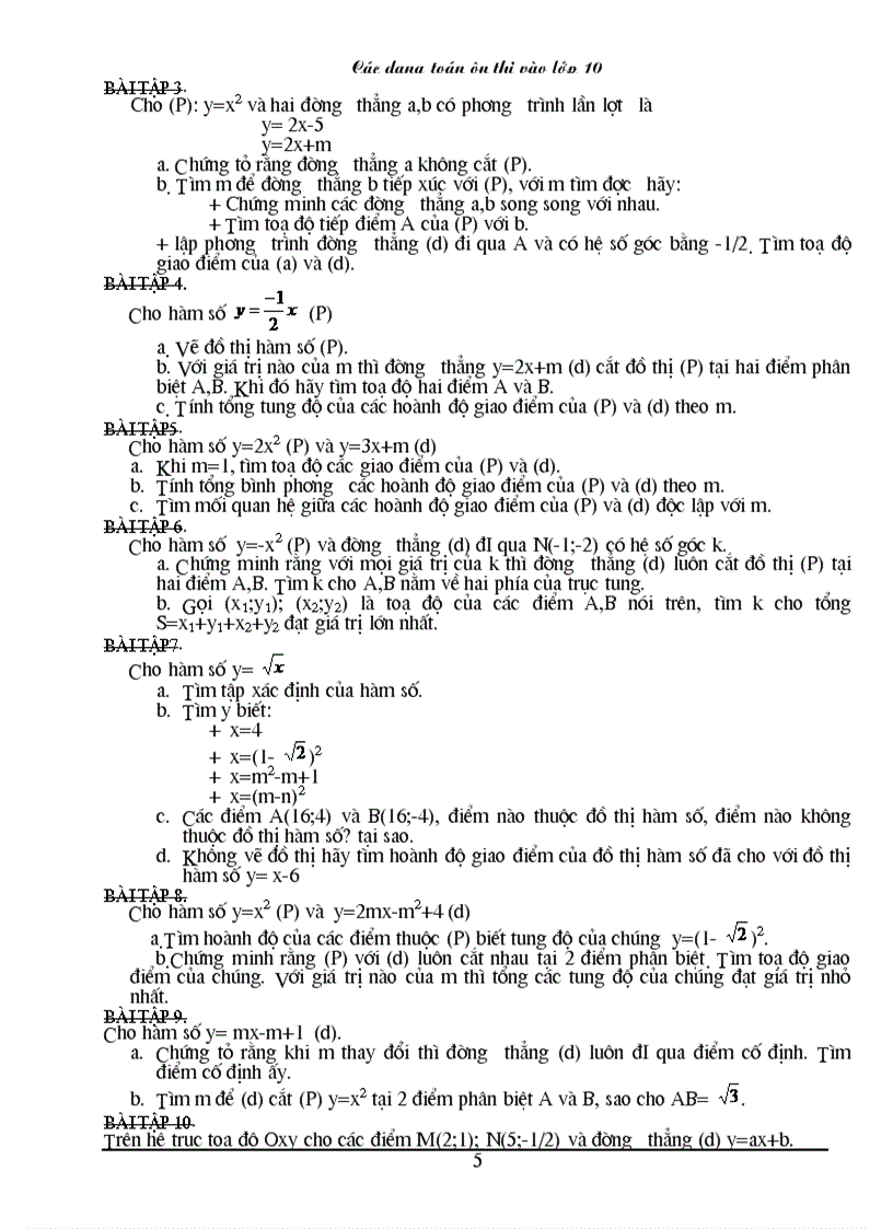 image for page Cac dang toan 9 thi vao lop 10