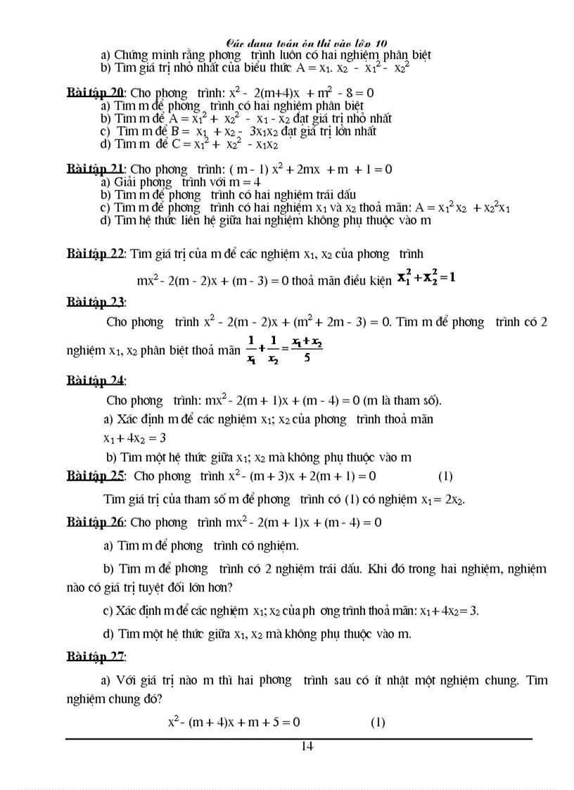 image for page Cac dang toan 9 thi vao lop 10