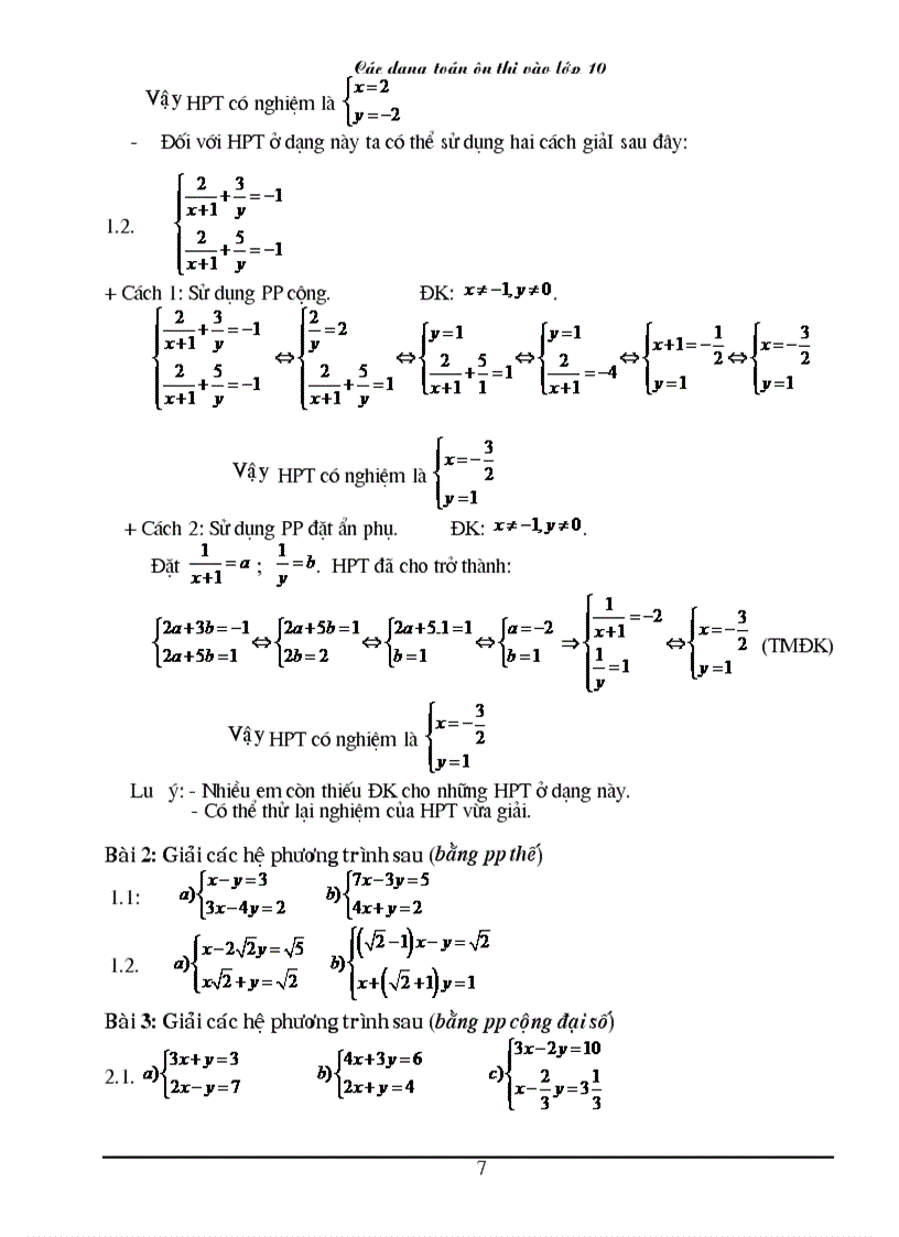 image for page Cac dang toan on tap lop 9 vao lop 10