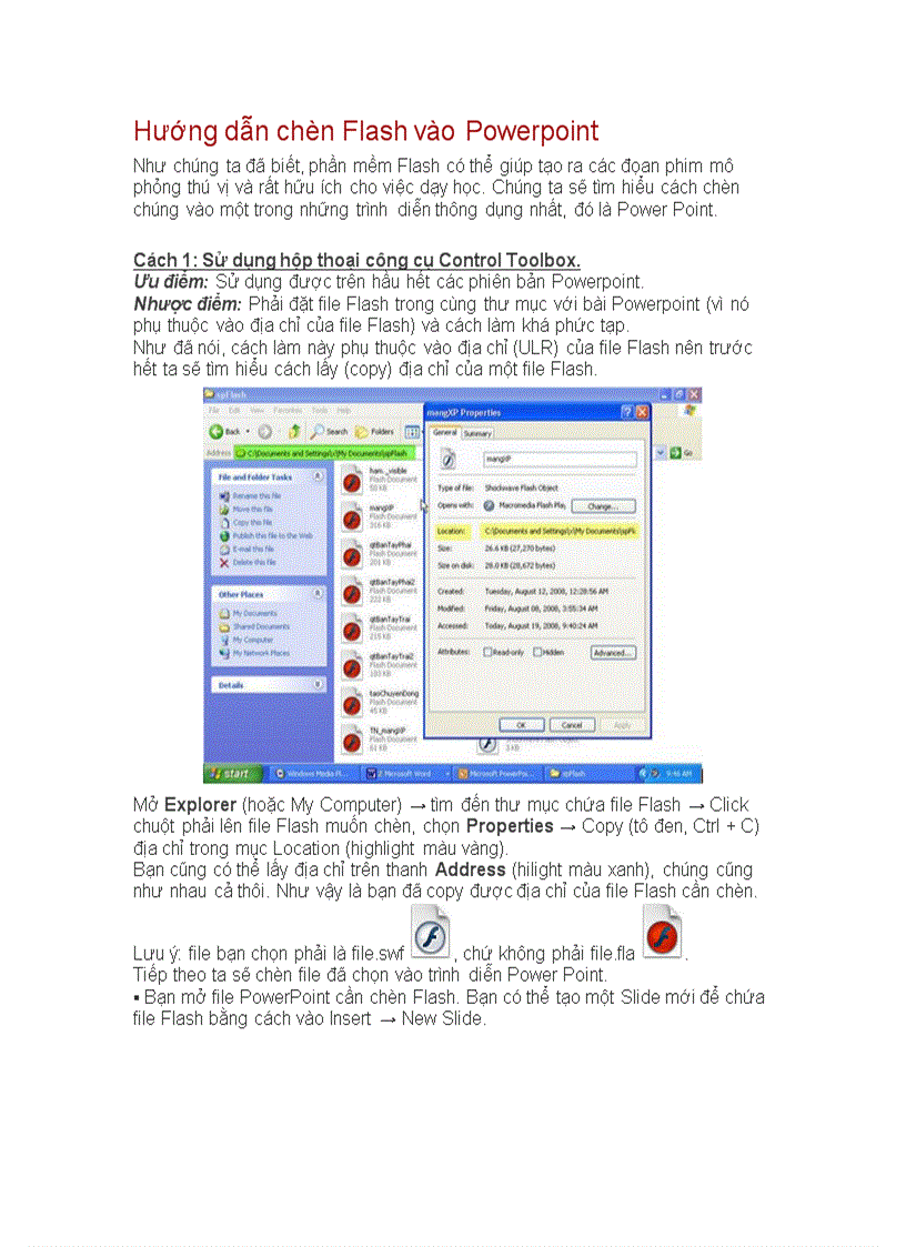 image for page Cách chèn flash vào powerpoint
