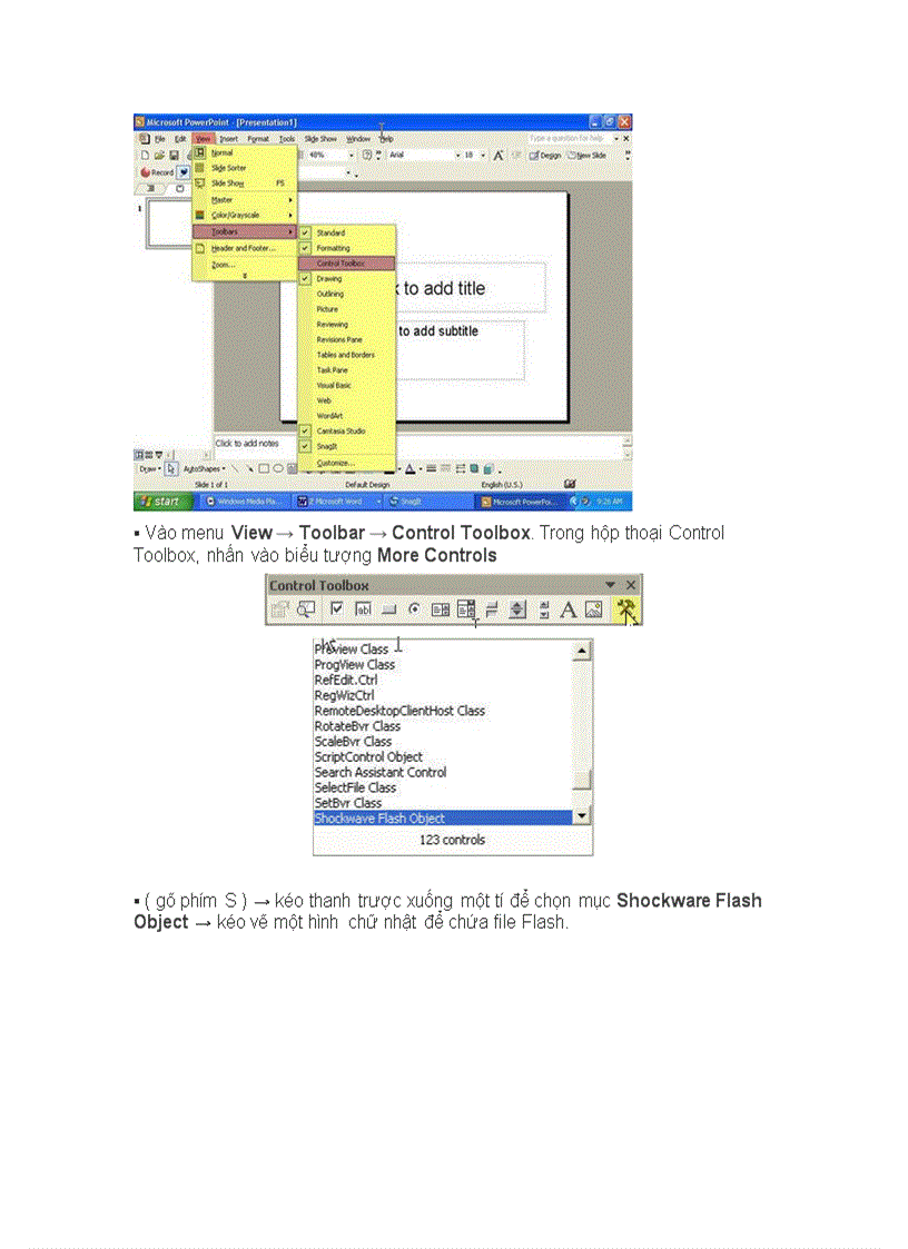 image for page Cách chèn flash vào powerpoint