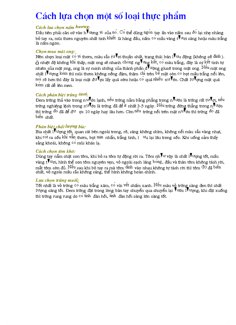 image for page Cách chọn thưc phẩm ngon nấm hương cà chua