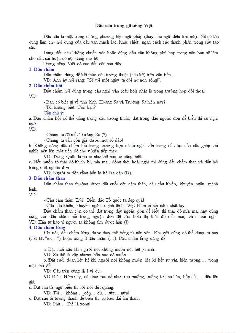 image for page Cách gõ dấu câu trong tiếng Việt