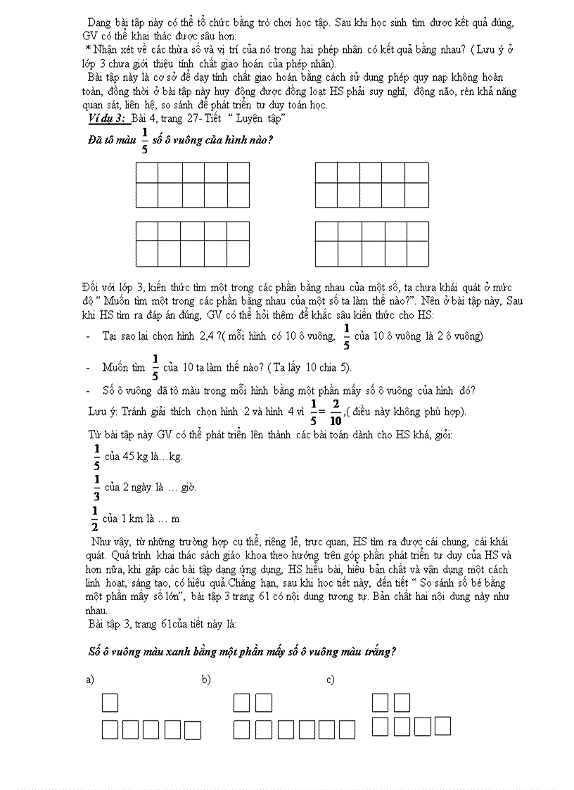 image for page Cách khai thác bài tập Toán 3