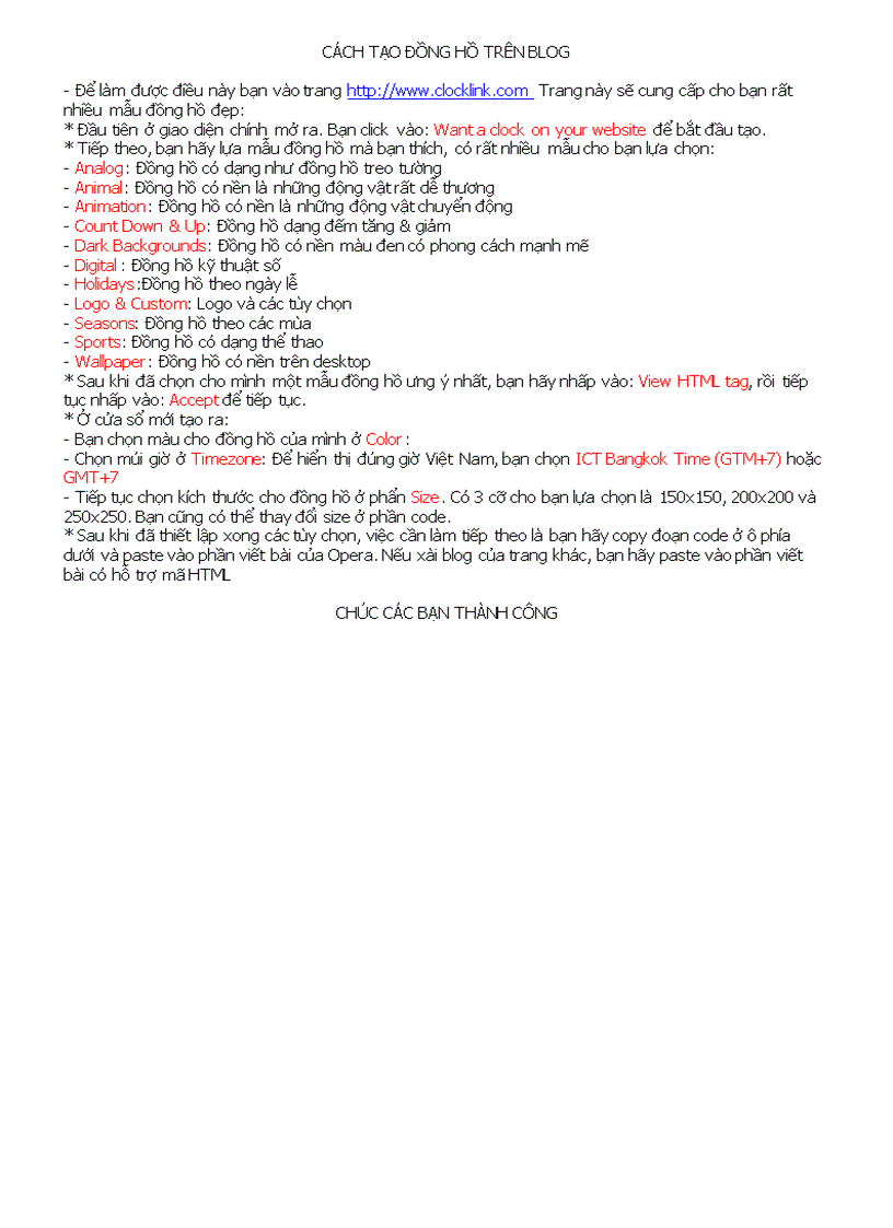 image for page Cách tạo đồng hồ cho blog