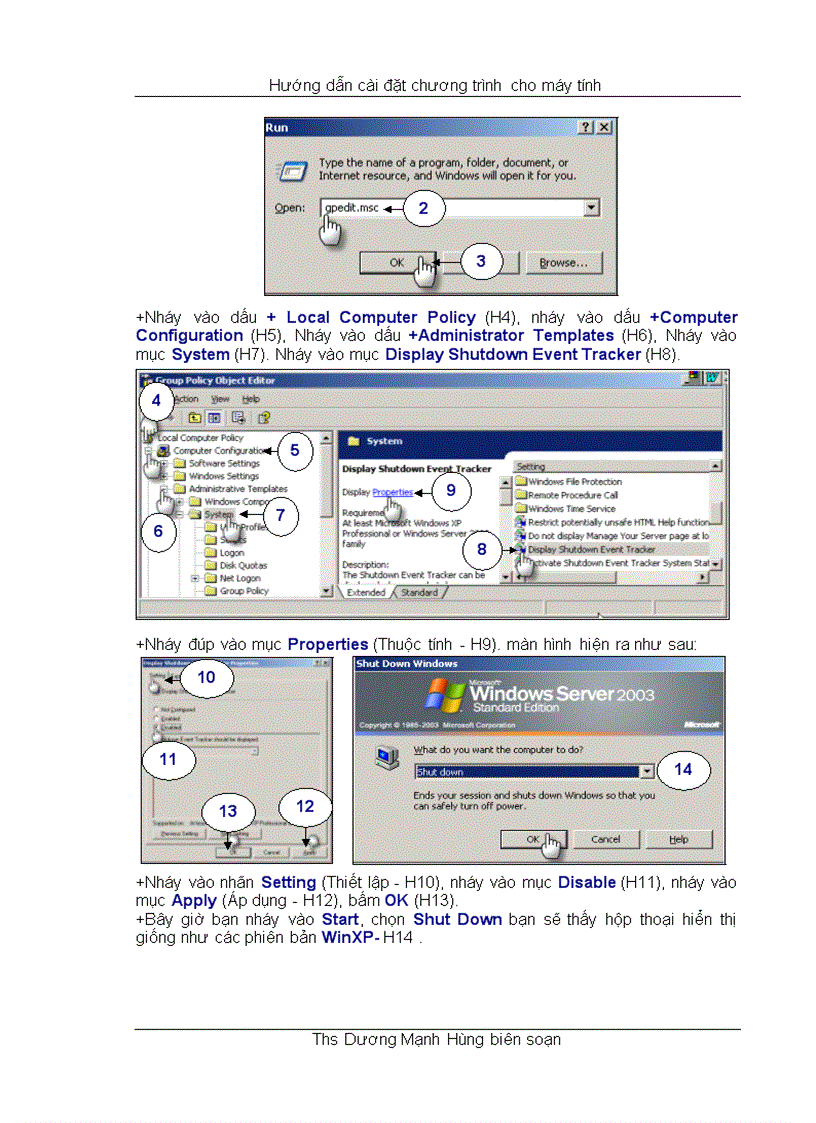 image for page Cài đặt máy tính