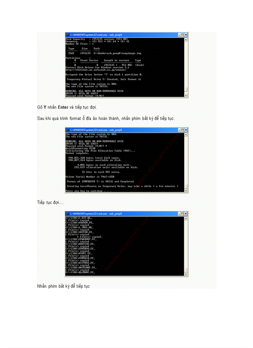 image for page Cài window xp bằng usb