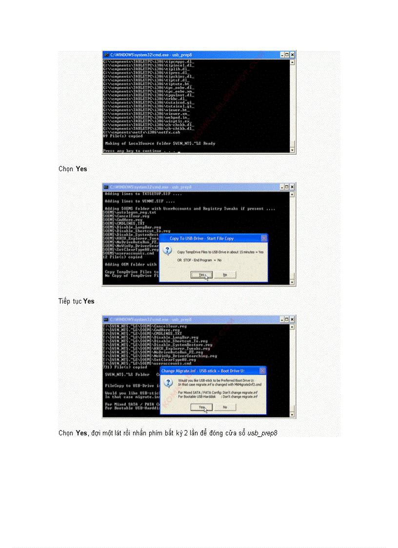 image for page Cài window xp bằng usb