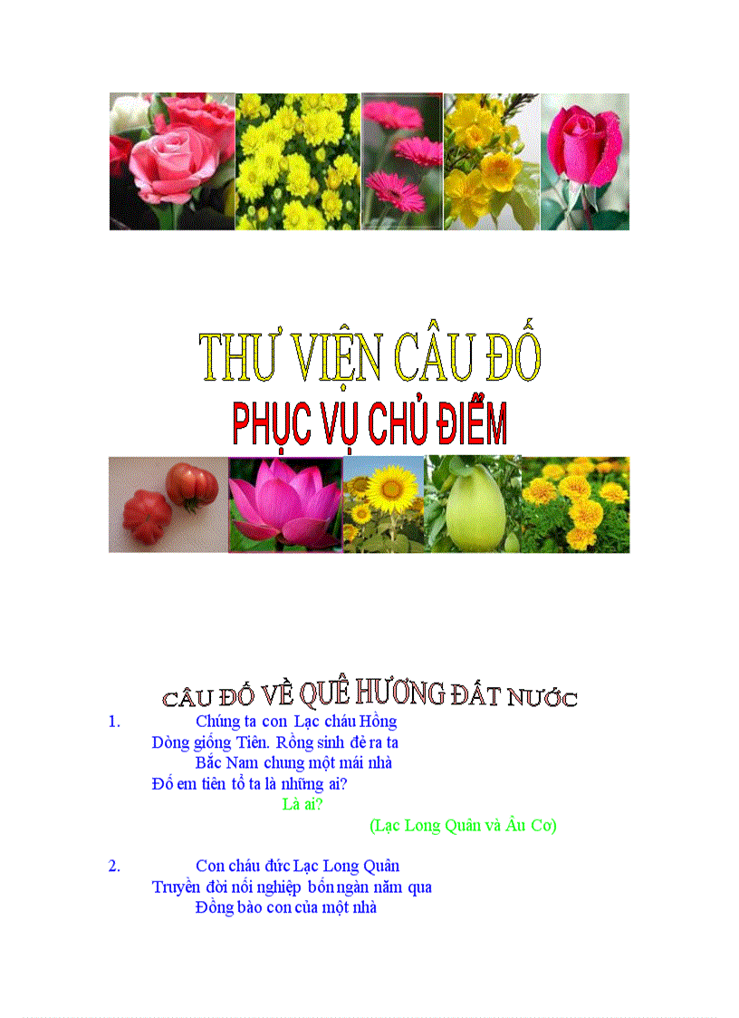 image for page Câu đố các chủ điểm