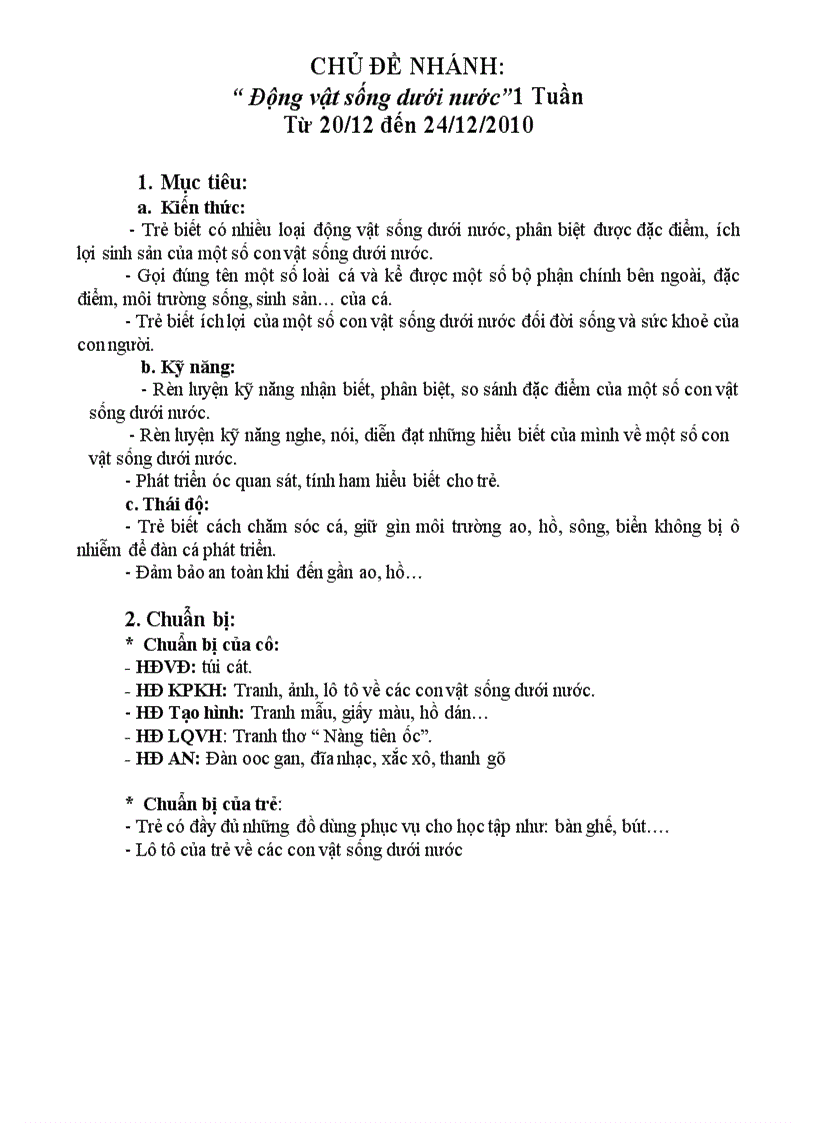 image for page Chu đề đv dưới nước