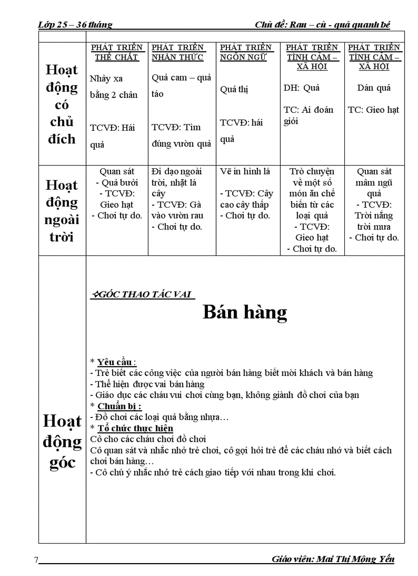 image for page Chủ đề rau củ quả nhà trẻ
