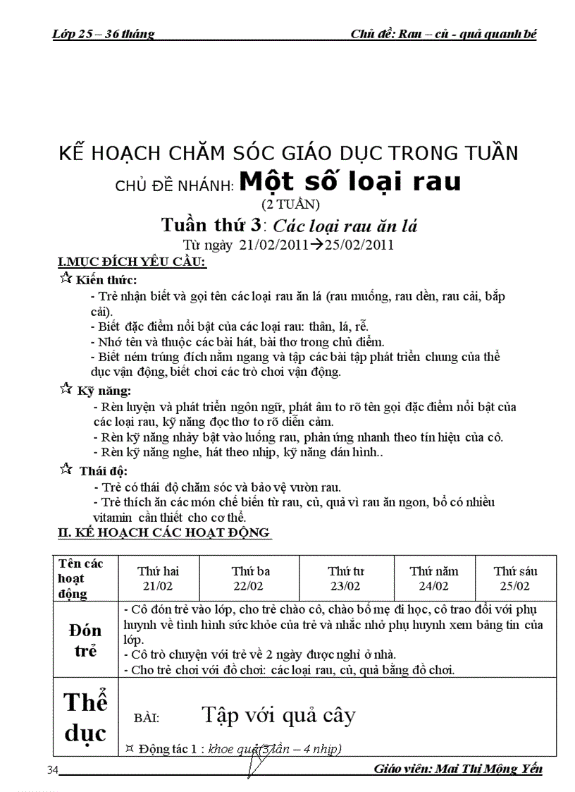 image for page Chủ đề rau củ quả nhà trẻ