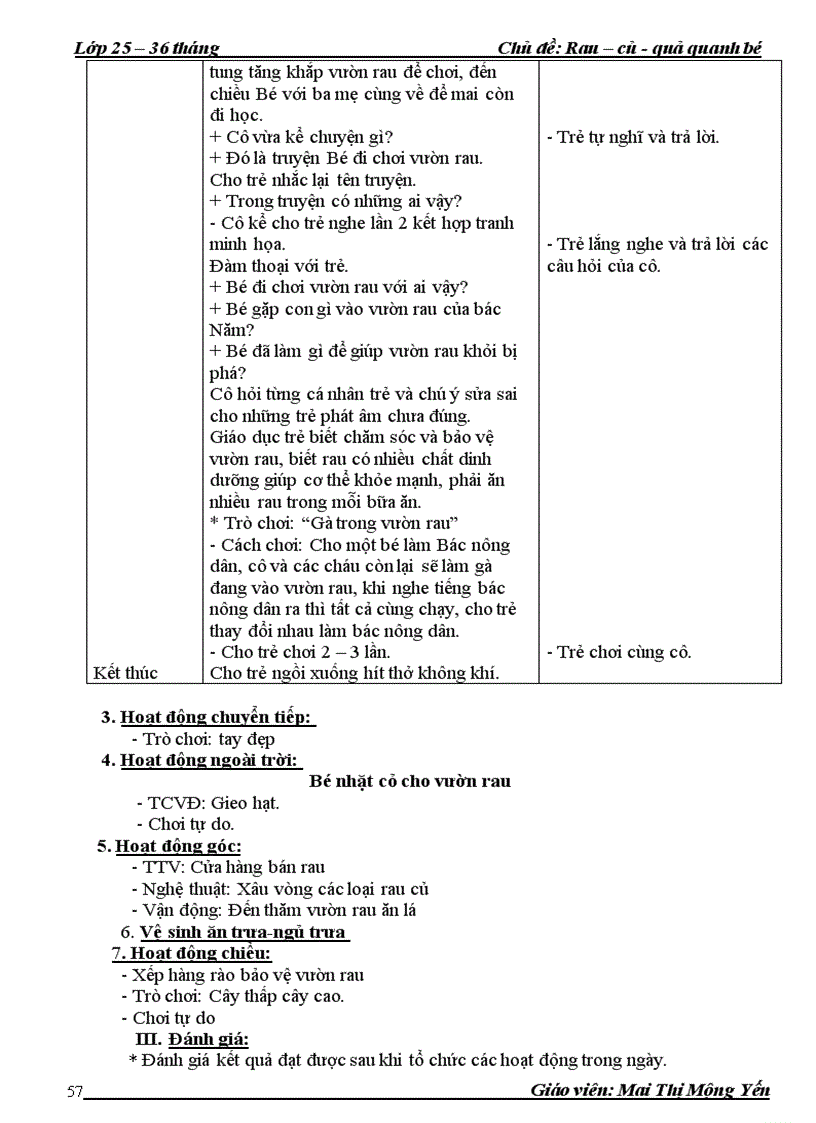 image for page Chủ đề rau củ quả nhà trẻ