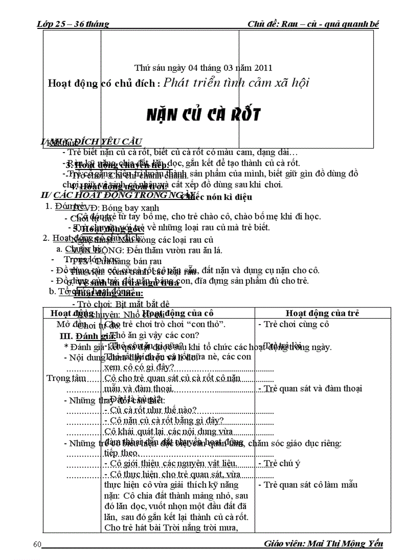 image for page Chủ đề rau củ quả nhà trẻ