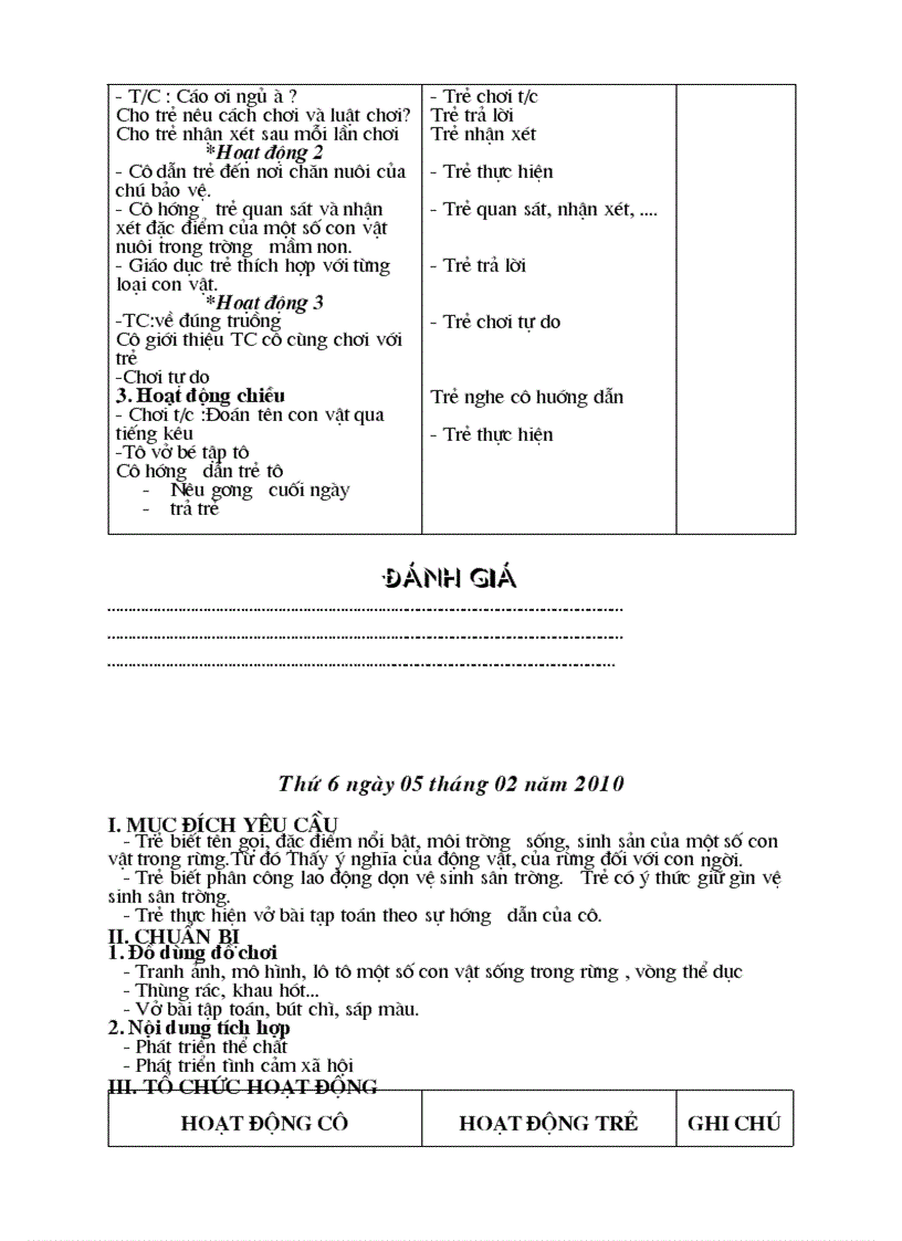 image for page Chu de the gioi dong vat tuần 2