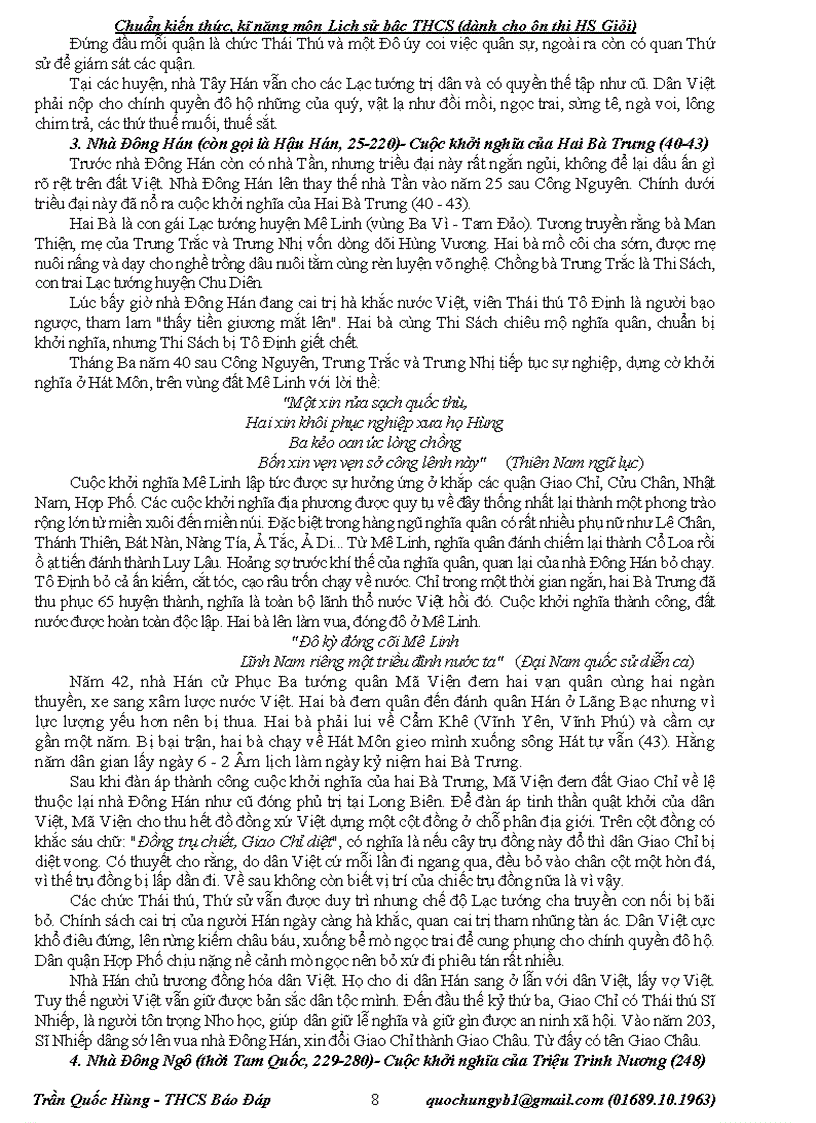 image for page Chuẩn kiến thức kỹ năng môn Lịch sử THCS