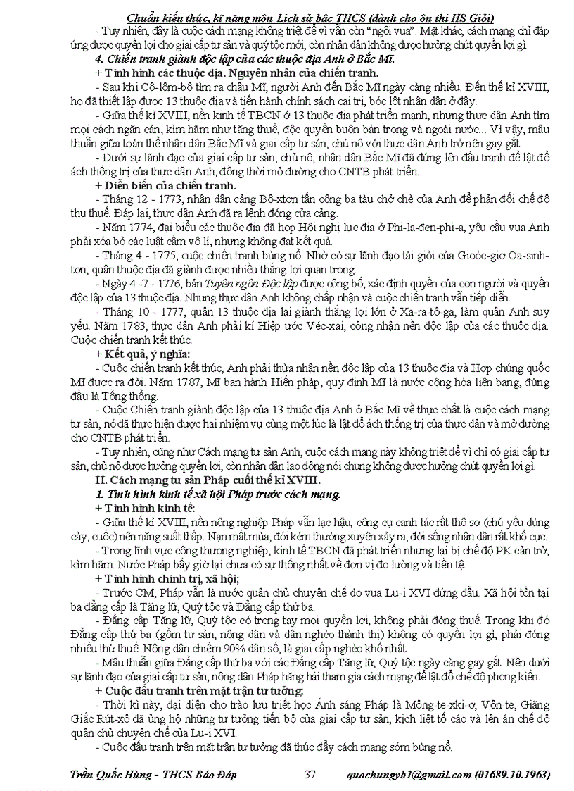 image for page Chuẩn kiến thức kỹ năng môn Lịch sử THCS