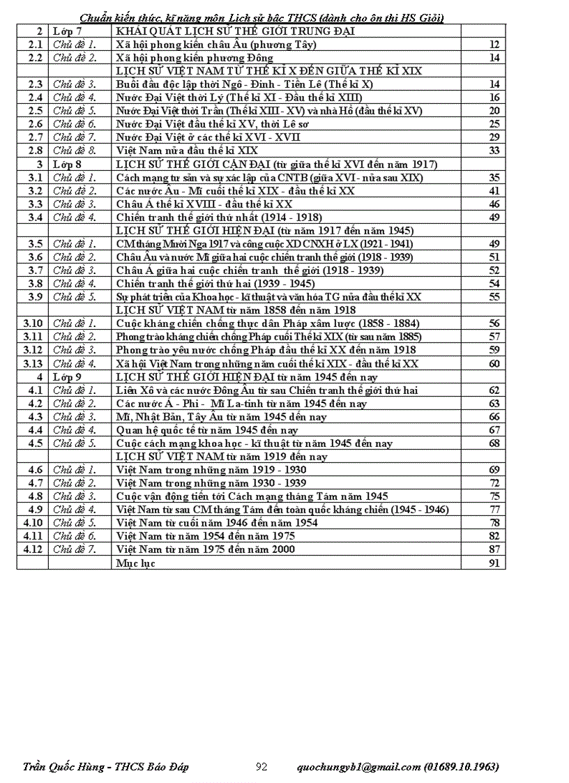 image for page Chuẩn kiến thức kỹ năng môn Lịch sử THCS