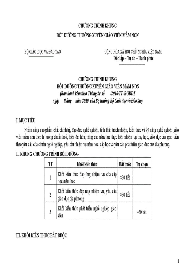 image for page Chương trình khung của GVMN