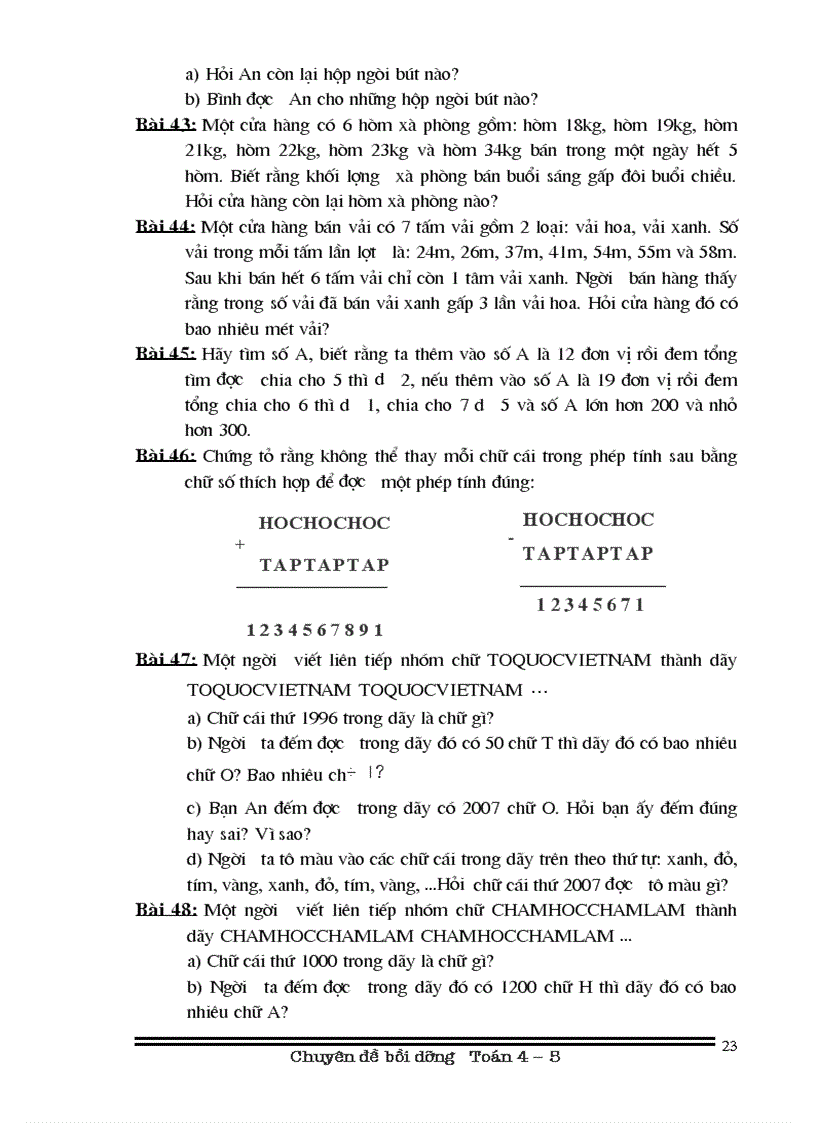 image for page Chuyên đề Bồi dưỡng HSG4 5 phần 1