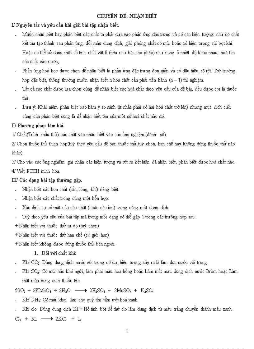 image for page Chuyên đề nhận biết