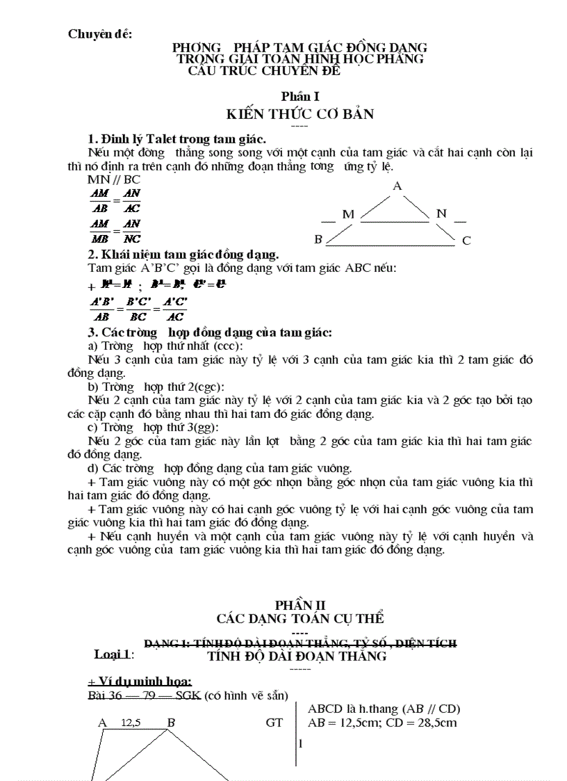 image for page Chuyên đề tam giác đồng dạng