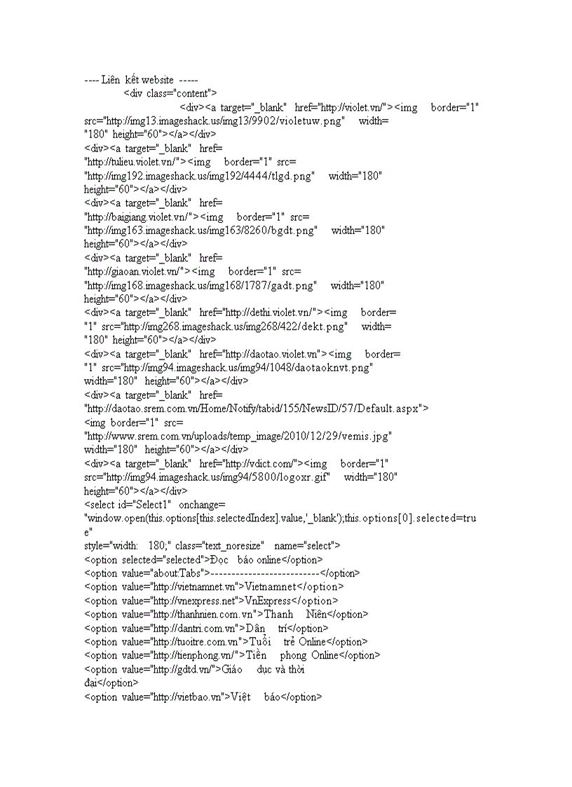 image for page Code Liên kết Web Violte có logo