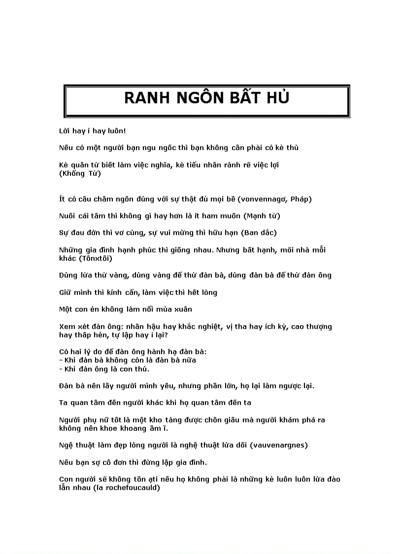 Danh ngon bat tu