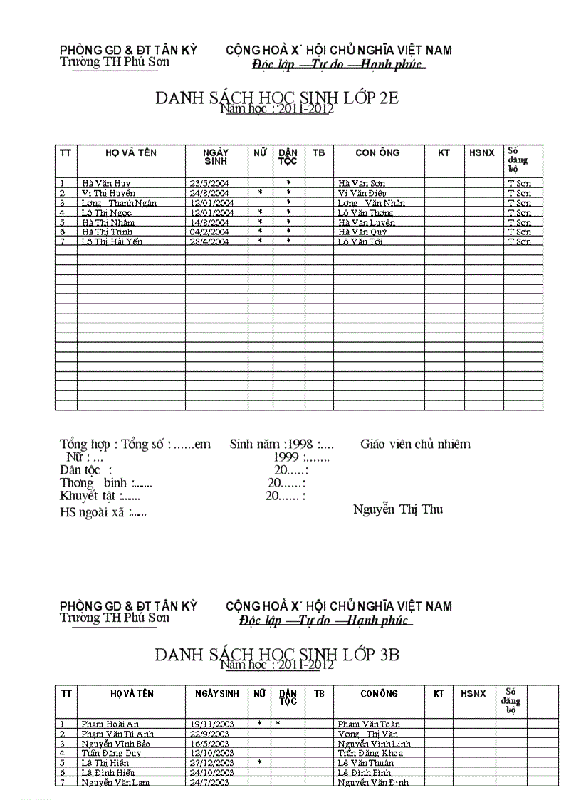 image for page Danh sach HS 2011 2012