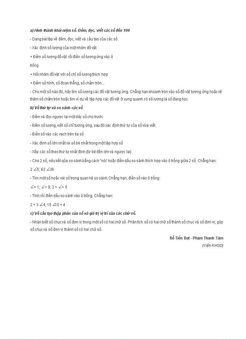 image for page Dạy cấu tạo số trong môn toán lớp một