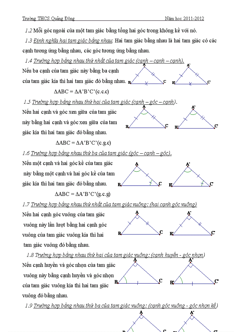 image for page Đề cương ôn KSCL kì I Toán 7 2011 2012