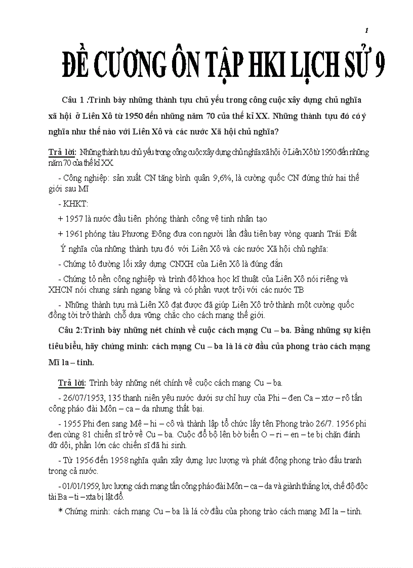 image for page De cuong on tap lich su 9 kh1