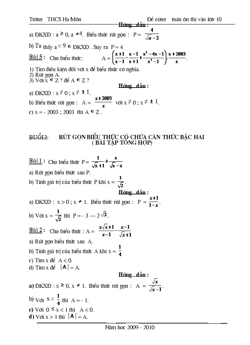 image for page Đề cương ôn tập toán 9 09 10