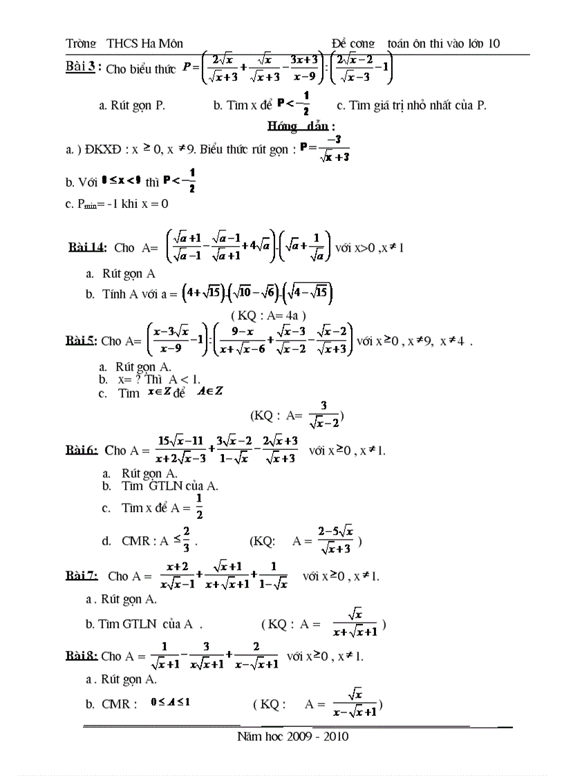 image for page Đề cương ôn tập toán 9 09 10