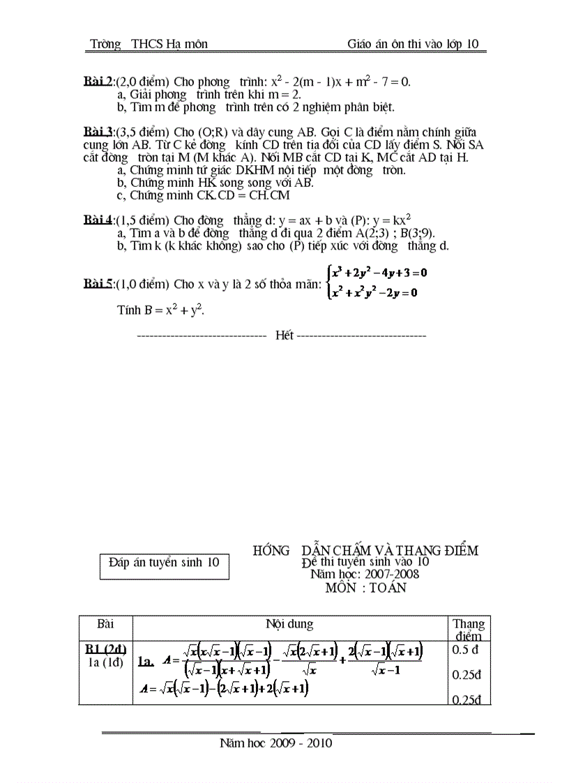image for page Đề cương ôn tập toán 9 09 10