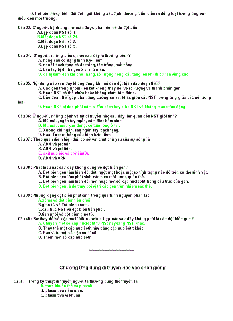 image for page Đề cương ôn thi tốt nghiệp sinh học