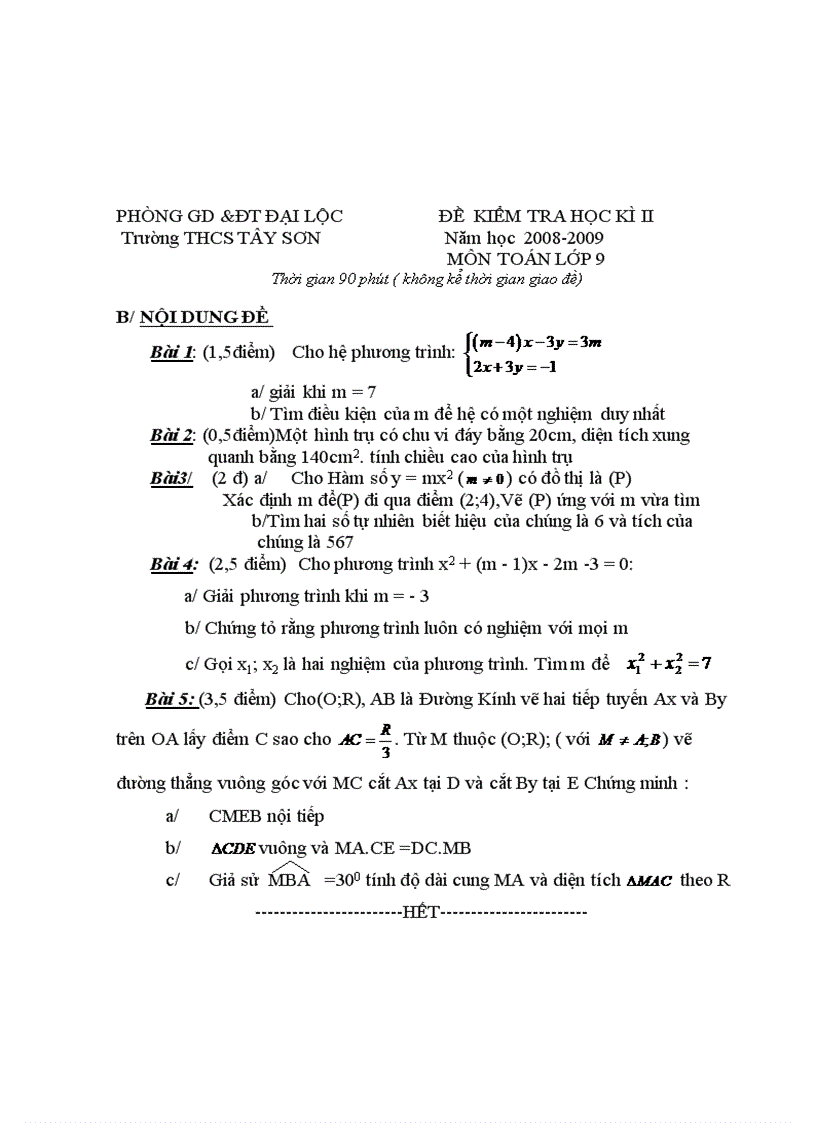 image for page De kiem tra ky 2 toan 9