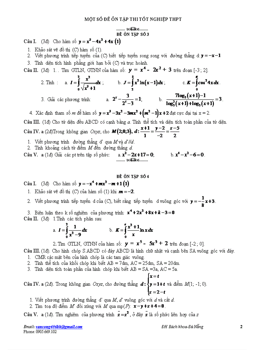 Đề Luyện Thi TN CĐ ĐH vancong406bk