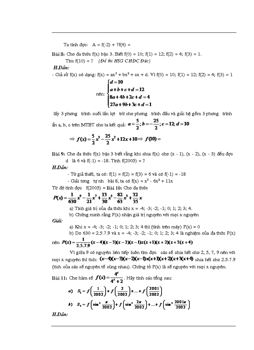 ĐỀ THI Giải toán trên máy tính bỏ túi