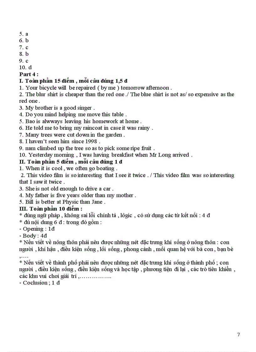 image for page Đề thi HSG Huyện Tiếng Anh Lớp 9 2011 2012