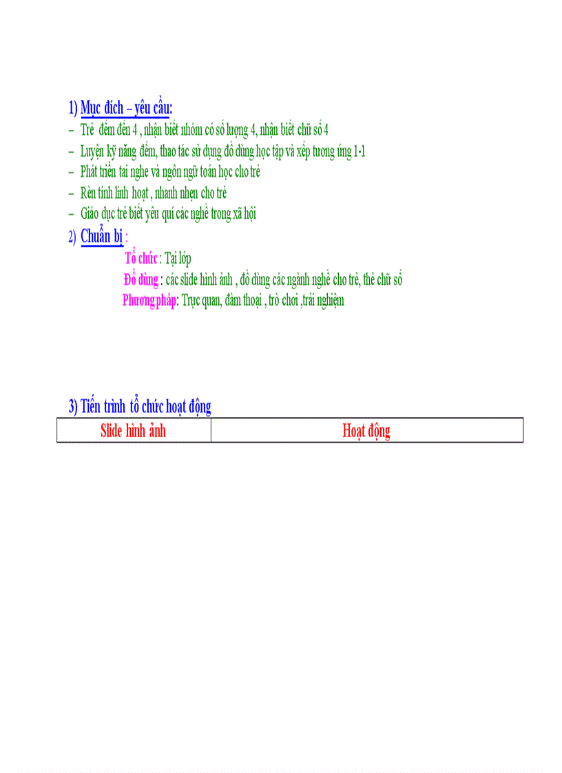 image for page Đếm đến 4 và nhận biết nhóm 4 đối tượng
