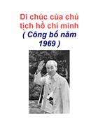 Di chúc của chủ tịch Hồ Chí Minh