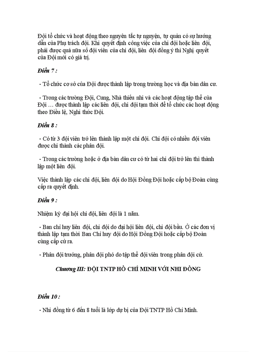 image for page Điều lệ đội tntp hcm