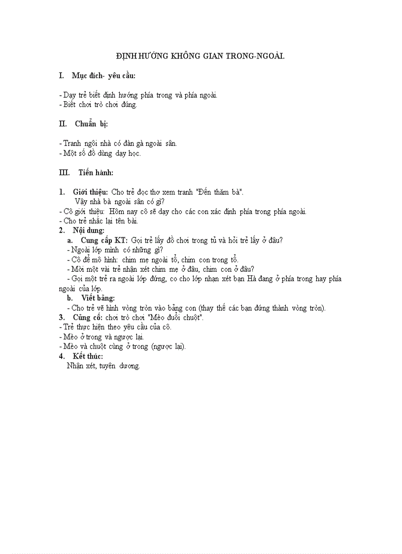 image for page Định hướng không gian trong ngoài