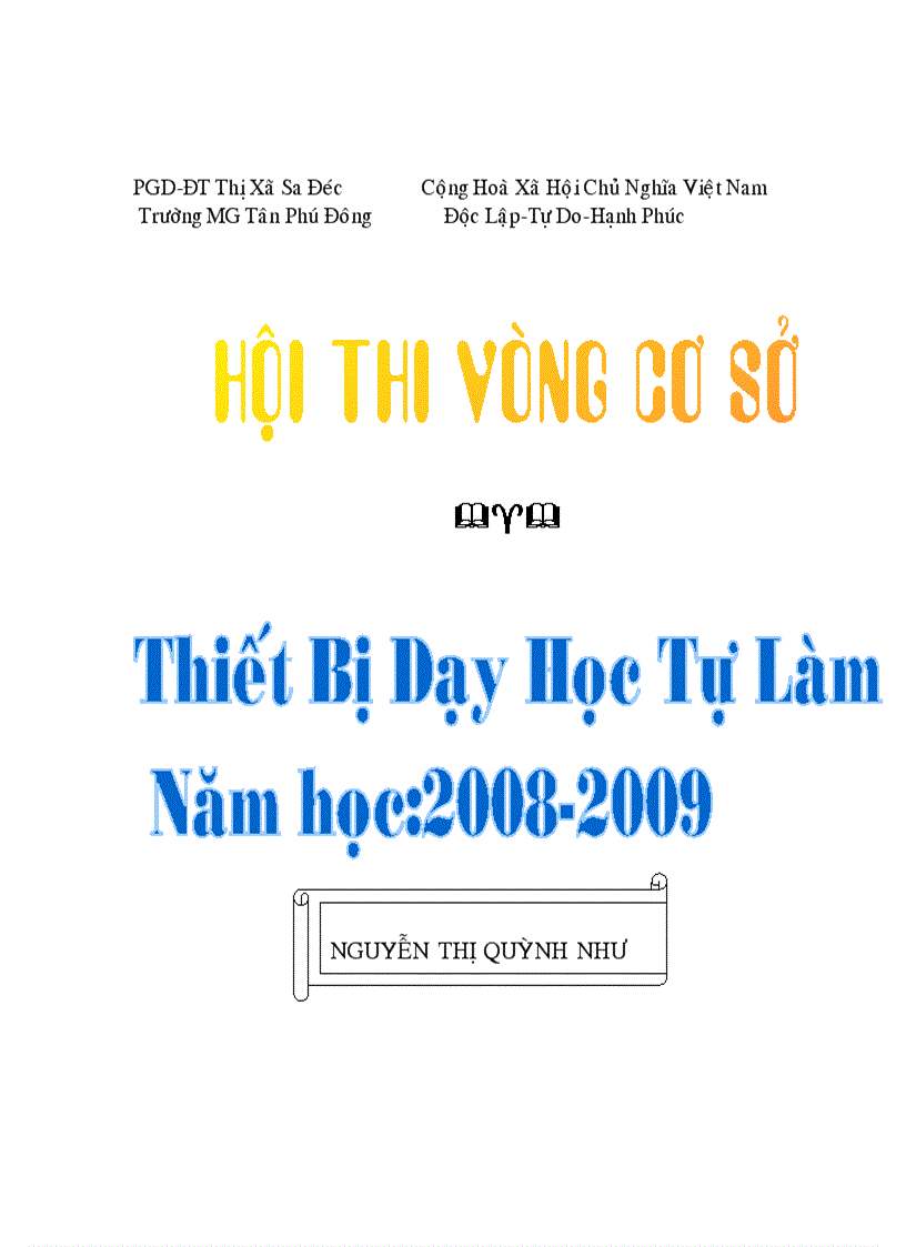 Đồ dùng dạy học dự thi thơ ca truyện kể