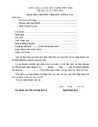 Đơn Xin Chuyển Công Tác