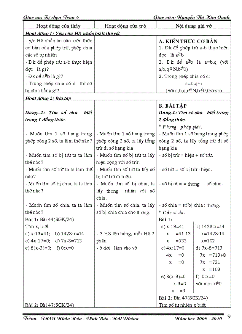 image for page GA dạy thêm toán 6