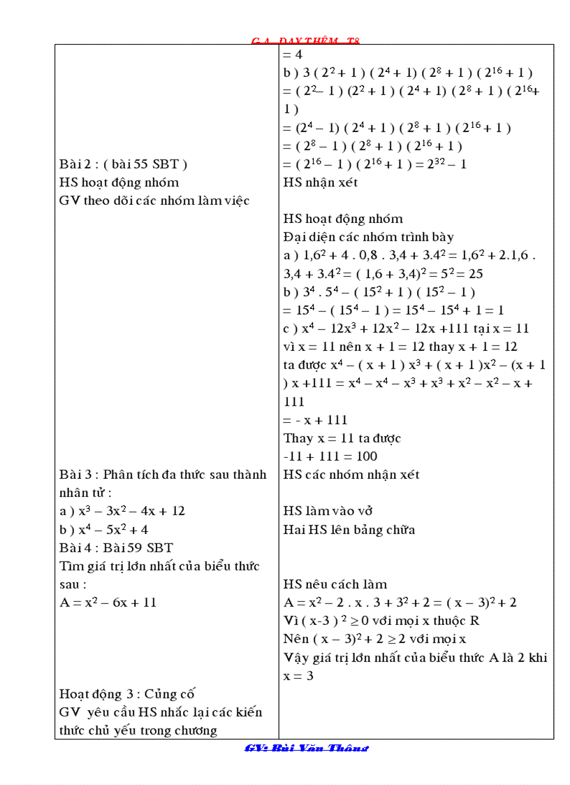 image for page Ga dạy thêm toán 8